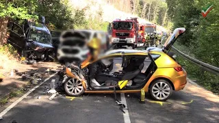 [2 RTH im Einsatz] Schwerer Unfall in Ennepetal - Beifahrerin (65) verstirbt an Unfallstelle