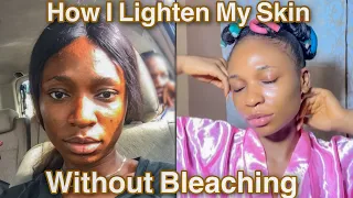 HOW I LIGHTEN MY SKIN 2 SHADES LIGHTER WITHOUT BLEACHING IT. Products I used, things I stopped doing