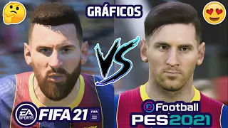 FIFA 21 vs PES 2021: GRÁFICOS | Caras, Celebraciones, Tiros libres, Penales y más