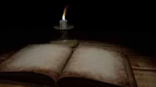 Blender. Book and candle animation