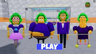 Escaping from a OOMPA LOOMPA BARRY'S PRISON RUN! And BECAME ALL MORPHS #roblox