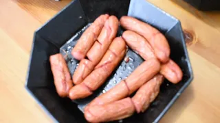 typical Swedish food potatoes and sausage