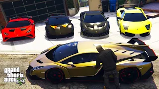 GTA 5 - Stealing Luxury Modified Lamborghini Cars with Franklin! | (GTA V Real Life Cars #32)