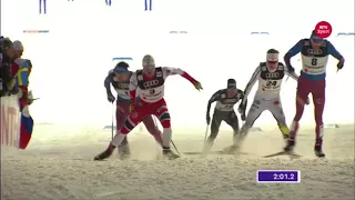 Petter Northug jr. Crazy finish quarter final Lahti 2017