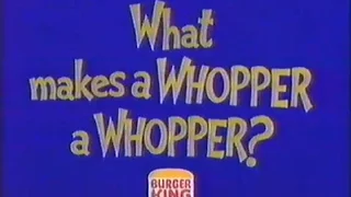 1989 Dr. Seuss Themed Burger King Whopper Commercial