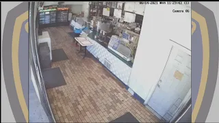 RAW: Surveillance Video of Armed Robbery at San Francisco Donut Shop