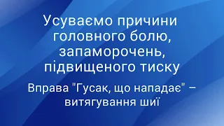 Усуваємо причини головного болю: вправа "Гусак, що нападає"