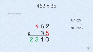 la multiplication à 2 chiffres