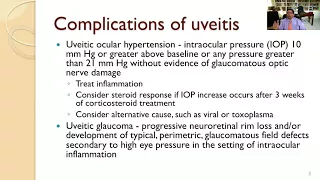 Lecture: Glaucoma in Uveitis Patients