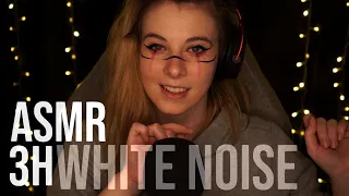 3H White Noise ASMR for Deep Sleep - no talking, ocean waves, fire crackling, subtle Triggers