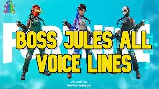 Boss JULES all voice lines in Fortnite Season 3 at The Authority