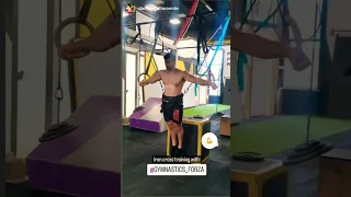 Iron cross workout with gymnastics forza system  #ironcross #calisthenics #calisthenicsworkout