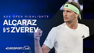 Alexander Zverev v Carlos Alcaraz | Quarter-Final | Australian Open 2024 Highlights 🇦🇺