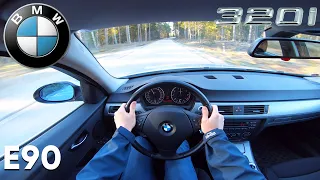 BMW E90 320i Manual (150 HP) POV Test Drive | 0-100, Acceleration, Sound