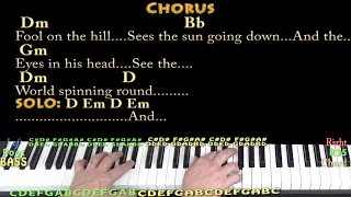 The Fool On The Hill (The Beatles) Piano Cover Lesson with Chords/Lyrics
