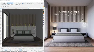 Archicad 25 &  Enscape Rendering Bedroom