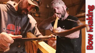 Making a Recurve Self Bow, Hand Tools Only, in Silence - ASMR style