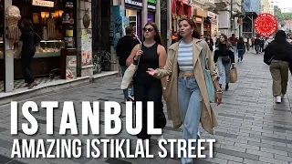 Istiklal Street Walking Tour | Taksim Square Galata Tower | May 2023 | 4K UHD 60fps