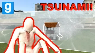 SCP-096 VS TSUNAMI! - Garry's mod Sandbox