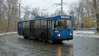 Поездка на троллейбусе ЗиУ 682Г-018 [Г0Р] №1081 маршрут 5 || г. Рязань