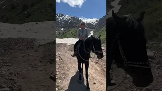 Horse riding in Uzbekistan.