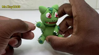 [clay art]😱making cute 🥰 pokemon Bulbasaur using clay. Please do like and subscribe