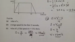 Speed time graph 2023 Paper 1 GCE