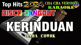 Kerinduan - Rhoma Irama | Disco Dangdut Cha  Cha - Karaoke (Nada Cowok) Rhoma Irama