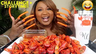 EATING CRAWFISH WITH EXTREMELY LONG NAILS CHALLENGE !! @StephAndTasha