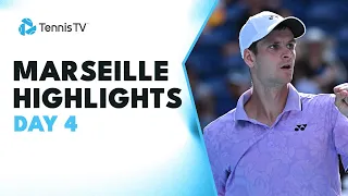 Hurkacz Battles Riedi; Dimitrov & De Minaur Feature | Marseille 2023 Highlights Day 4