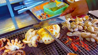 Best Giant Grilled Squid In Borey Piphub Thmey - Cambodian Street Food