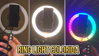 Ring Light Colorida: Como Montar tripé Ring Light RGB26 RGB LED + Teste de Iluminação