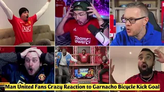 😂 Manchester United Fans Crazy Reaction to Alejandro Garnacho Bicycle Kick Goal vs Everton