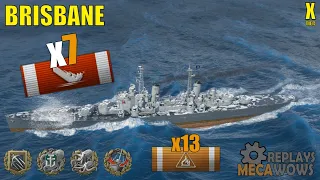 Cruiser Brisbane 7 Kills & 183k Damage | World of Warships Gameplay