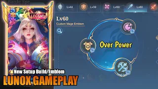 New SetUp Build And Emblem Lunox !! Best One Shot Build From Top 1 Global Lunox - LUNOX BEST BUILD