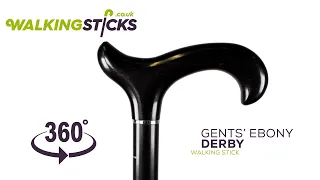 Gents' Ebony Derby Walking Stick | WalkingSticks.co.uk