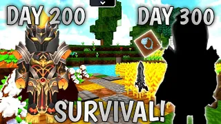 I SURVIVED 300 DAYS on a new ACCOUNT in Sky Block Blockman GO!😱