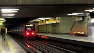 Metro De Santiago | NS-16 N2130 entrando y saliendo de El Llano