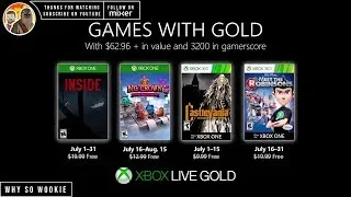 NEW GAMES WITH GOLD JULY 2019