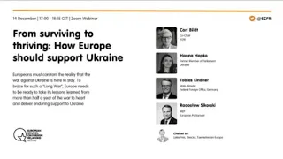 From surviving to thriving: How Europe should support Ukraine in the long war against Russia