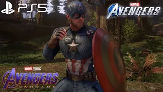 Marvel's Avengers - MCU Captain America Endgame Suit Gameplay 4K 60FPS (PlayStation 5)