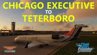 MSFS | Chicago Executive to Teterboro - Aerosoft CRJ550 Osprey Executive Ops! [Payware Scenery]