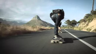 Downhill skaters fly down one of Cape Town's most iconic roads