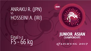 GOLD FS - 66 kg: R. ANRAKU (JPN) df. A. HOSSEINI (IRI), 8-6