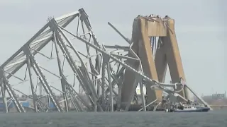 Wreckage of Baltimore's Francis Scott Key Bridge being examined in investigation