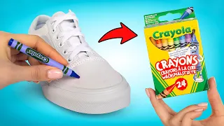 👟🎨Odnawiamy buty kredkami świecowymi! 🖍👟