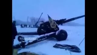 Арта ВСУ бьет по Донецку   Ukrainian army artillery firing in Donetsk