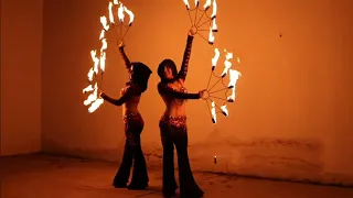 Fire fans / Abanicos de fuego / Belly dance