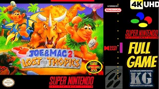 Joe & Mac 2: Lost in the Tropics | SNES | 4K60ᶠᵖˢ UHD🔴| 1P & 2P CO-OP Longplay Walkthrough FULL GAME