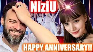 Reacting to NiziU - FESTA & I AM Anniversary Special Ver. | LET'S CELEBRATE!! 🥳🌈